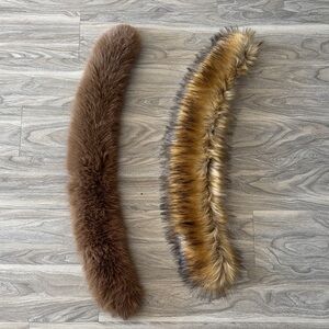 Luxurious Faux Fur Home Accent Set - Brown and Tan